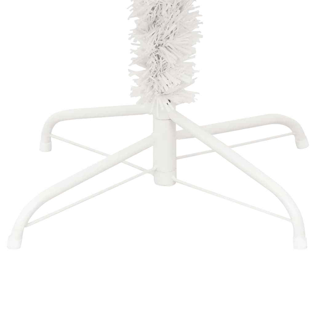 vidaXL Swirl Pre-lit Christmas Tree with Stand White 150 cm PVC - 150 x 80 cm