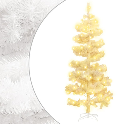 vidaXL Swirl Pre-lit Christmas Tree with Stand White 180 cm PVC - 180 x 95 cm
