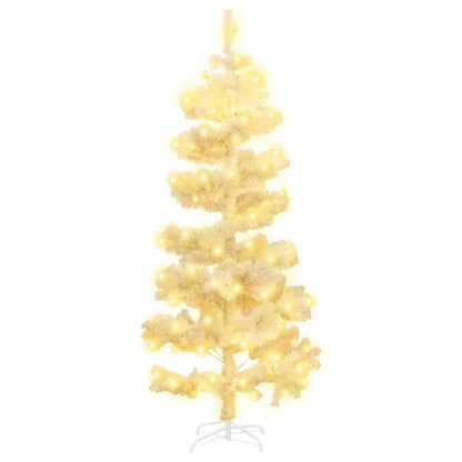 vidaXL Swirl Pre-lit Christmas Tree with Stand White 180 cm PVC - 180 x 95 cm