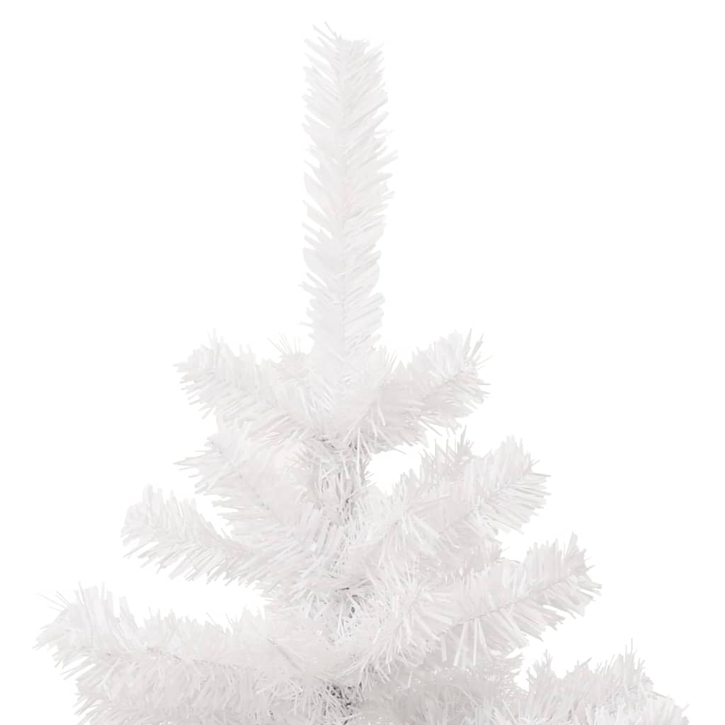 vidaXL Swirl Pre-lit Christmas Tree with Stand White 180 cm PVC - 180 x 95 cm