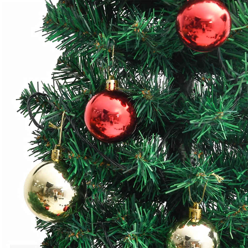 vidaXL Christmas Cactus with Stand and LED Green 180 cm PVC