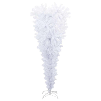 vidaXL Upside-down Artificial Christmas Tree with Stand White 120 cm - 120 x 65 cm