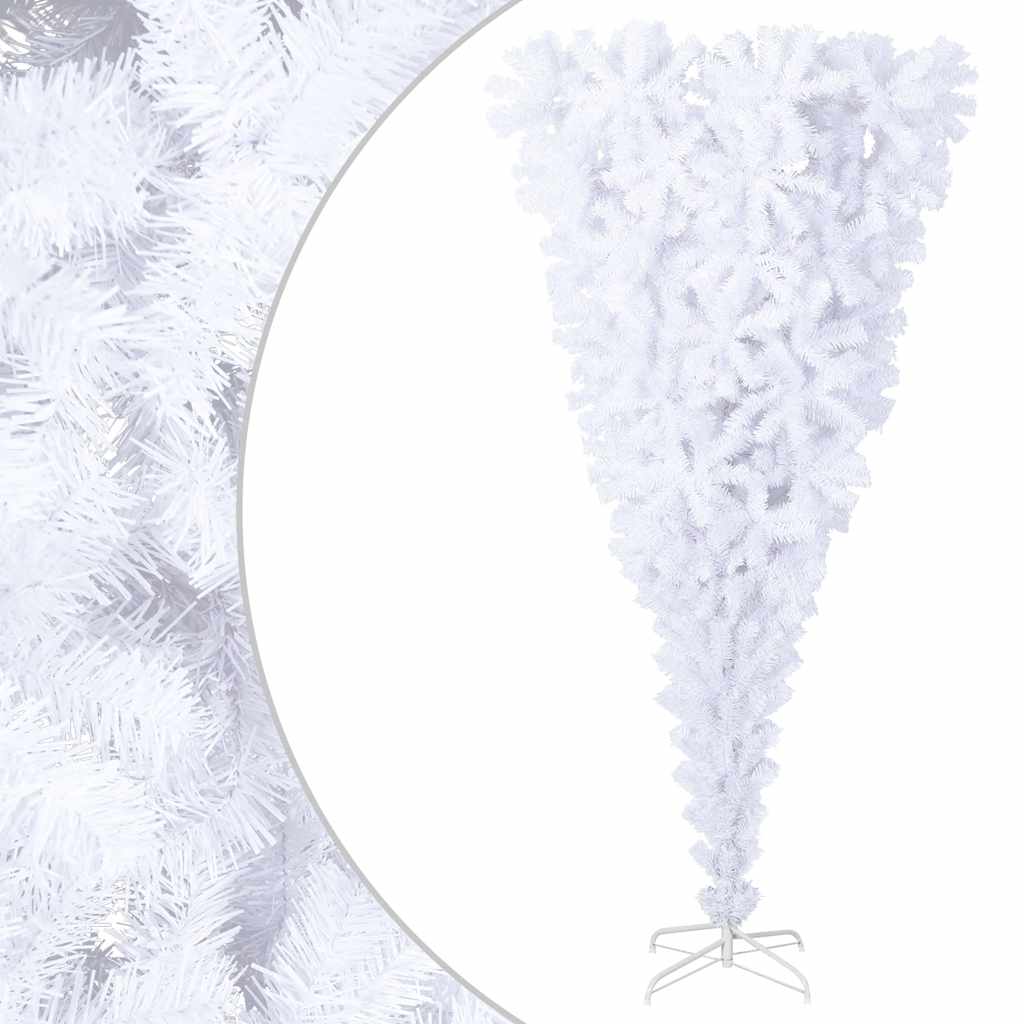 vidaXL Christmas Tree | White | PVC | Large | Decorative Inlays - 240 x 120 cm