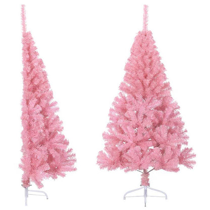vidaXL Christmas Tree | Pink | PVC, Steel | Tall | Decorative Inlays - 150 cm