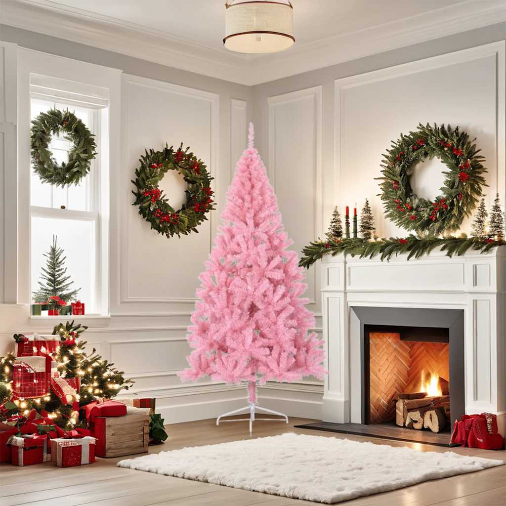 vidaXL Christmas Tree | Pink | PVC, steel | 180 cm | Christmas Tree