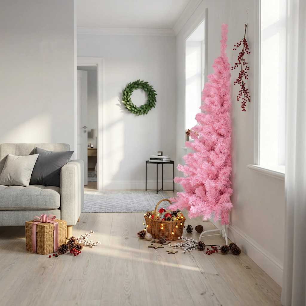 vidaXL Christmas Tree | Pink | PVC, steel | 180 cm | Christmas Tree