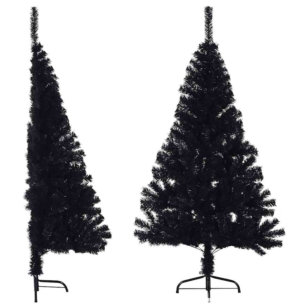 vidaXL Christmas Tree | Black | PVC, steel | Medium | Decorative Inlays - 150 cm