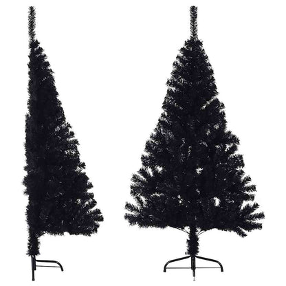 vidaXL Christmas Tree | Black | PVC, steel | Medium | Decorative Inlays - 150 cm