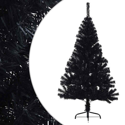 vidaXL Christmas Tree | Black | PVC, steel | Medium | Decorative Inlays - 150 cm