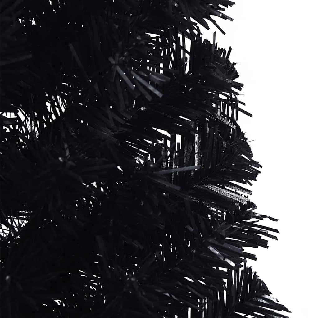 vidaXL Christmas Tree | Black | PVC, steel | Medium | Decorative Inlays - 150 cm