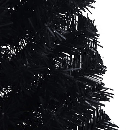 vidaXL Christmas Tree | Black | PVC, steel | Medium | Decorative Inlays - 150 cm