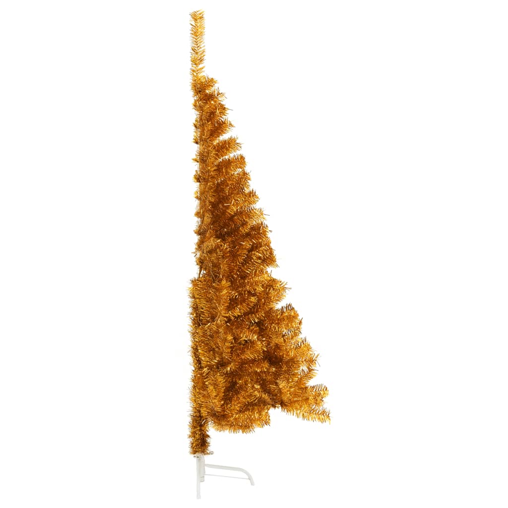 vidaXL Christmas Tree | Gold | PET, Steel | 120 cm tall | Decorative Inlays