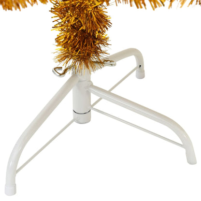 vidaXL Christmas Tree | Gold | PET, Steel | 120 cm tall | Decorative Inlays