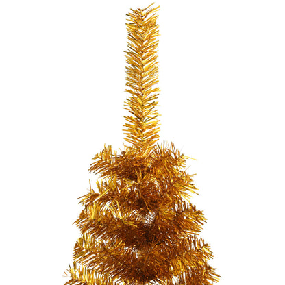 vidaXL Christmas Tree | Gold | PET, Steel | 120 cm tall | Decorative Inlays