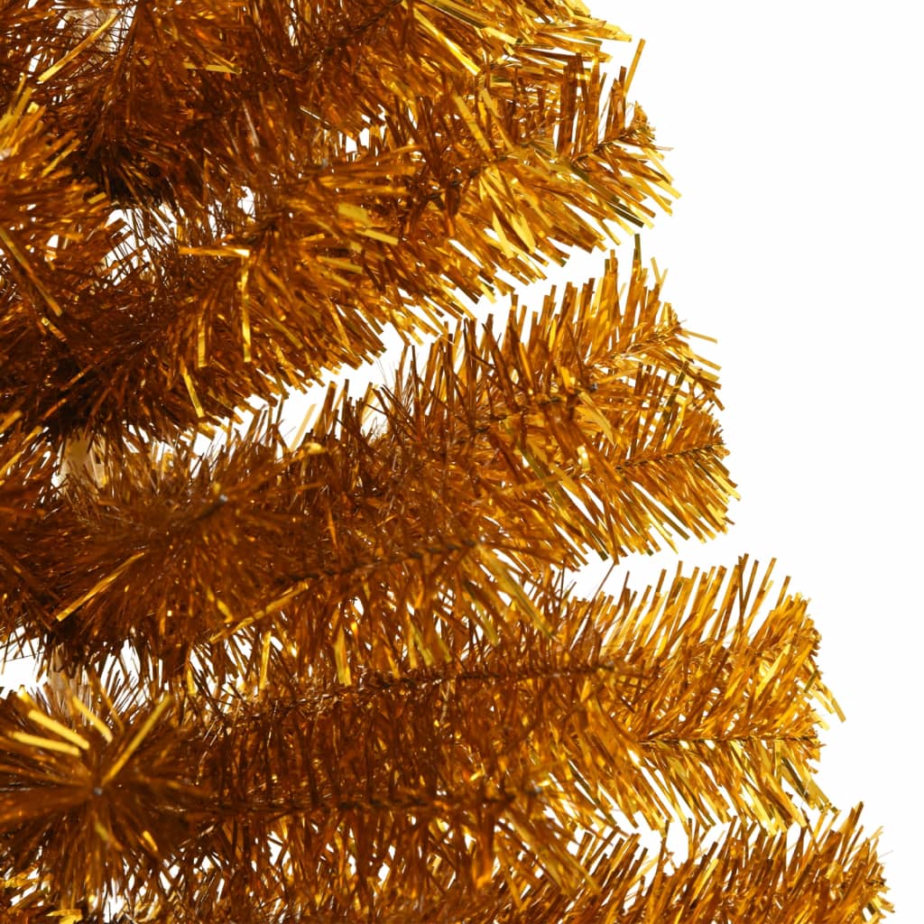 vidaXL Christmas Tree | Gold | PET, Steel | 120 cm tall | Decorative Inlays