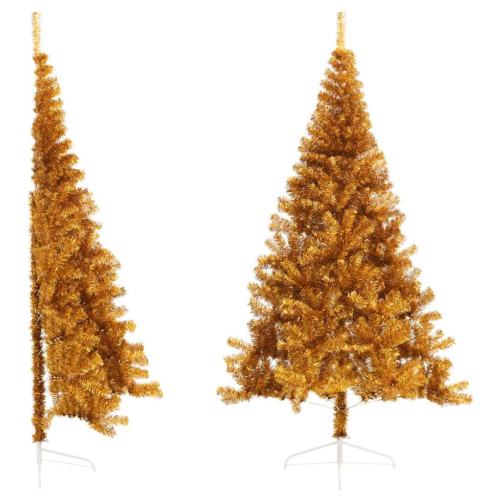 vidaXL Christmas Tree | Gold | PET | Large | Durable | Christmas Tree - 240 cm