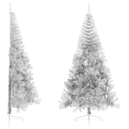vidaXL Christmas Tree | Silver | PET | Large | Christmas Tree | Cone-shaped - 210 cm