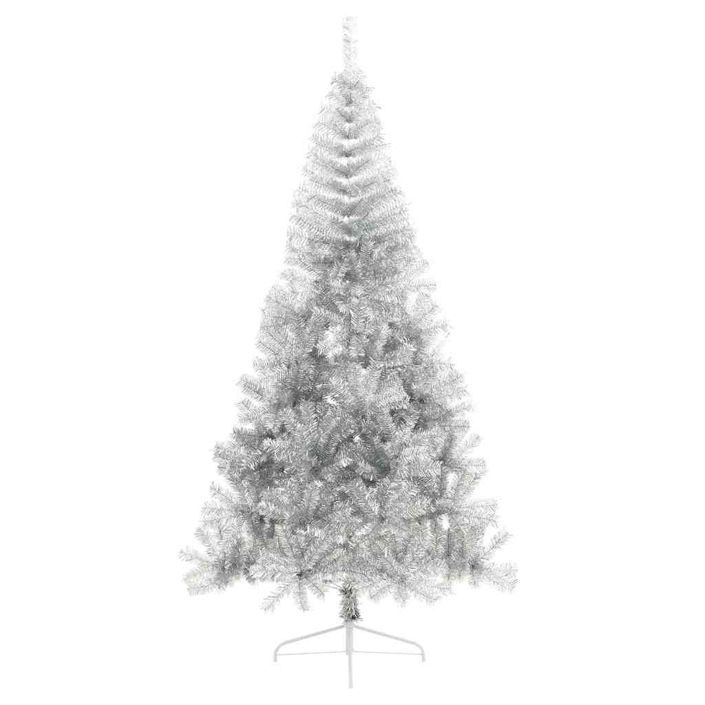 vidaXL Christmas Tree | Silver | PET | Large | Christmas Tree | Cone-shaped - 210 cm