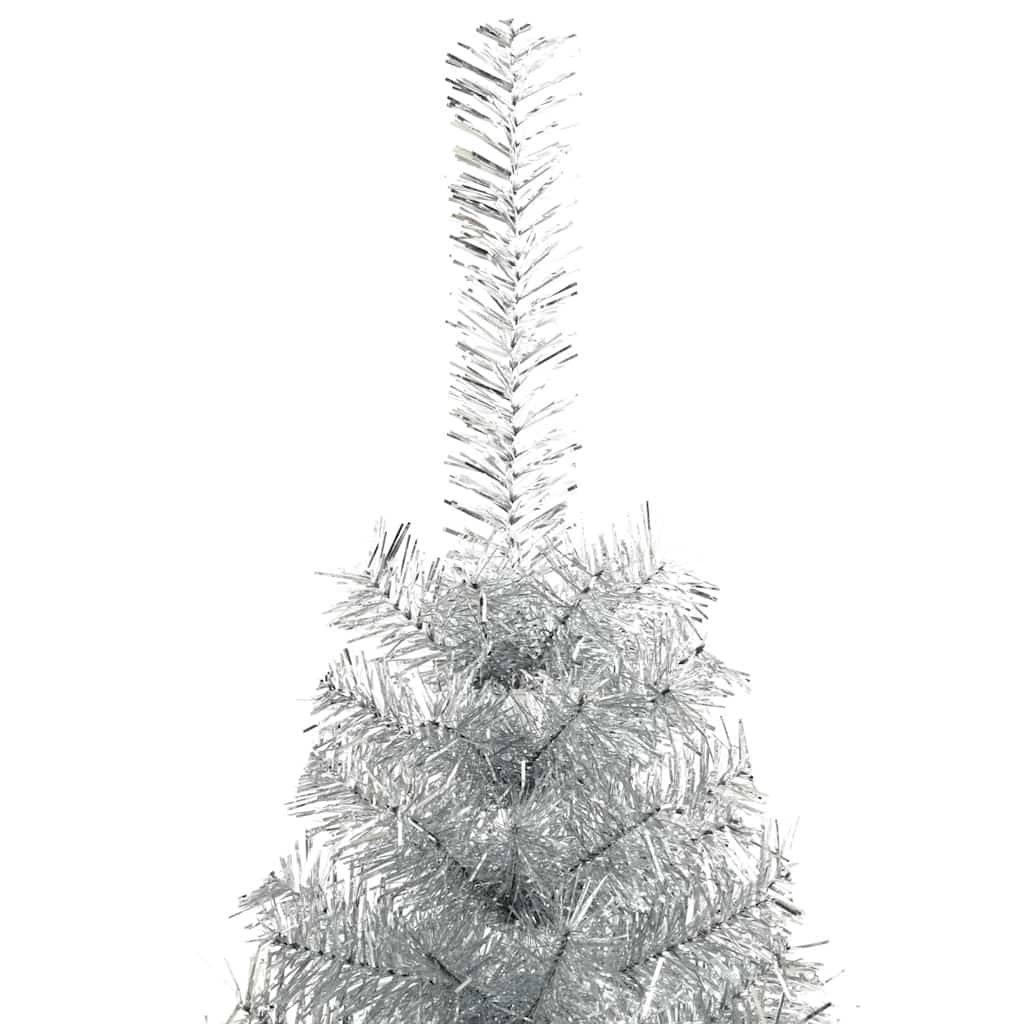 vidaXL Christmas Tree | Silver | PET | Large | Christmas Tree | Cone-shaped - 210 cm