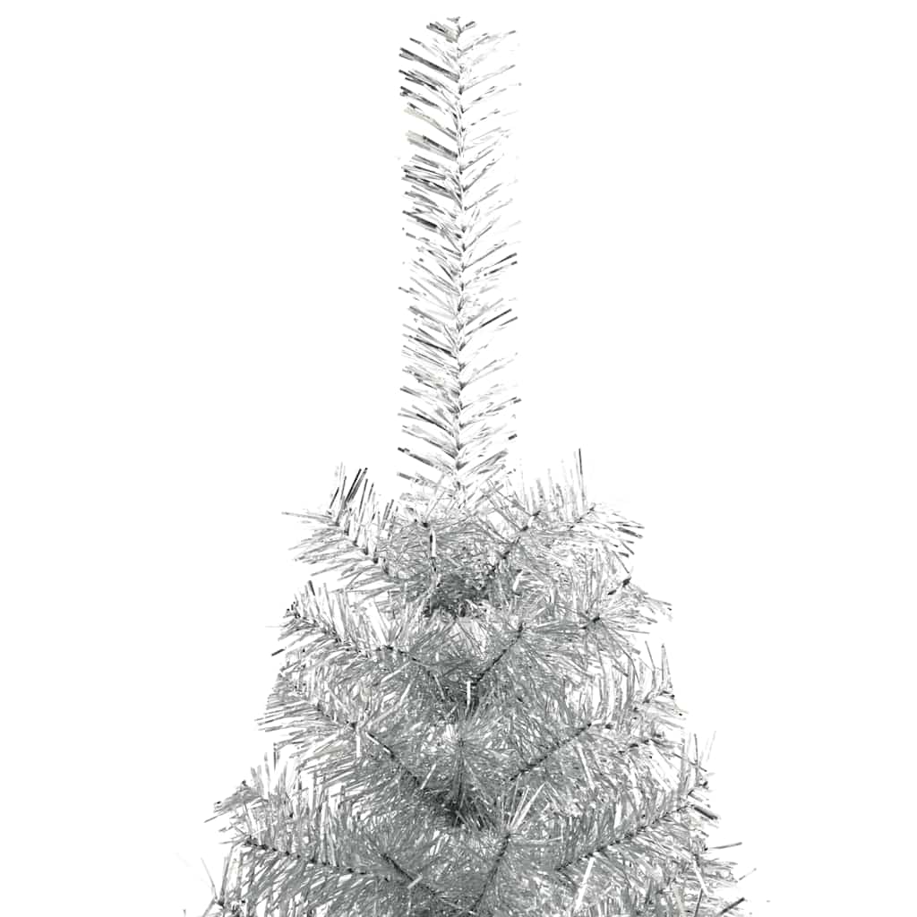 vidaXL Christmas Tree | Silver | PET | Large | Christmas Tree | Cone-shaped - 210 cm