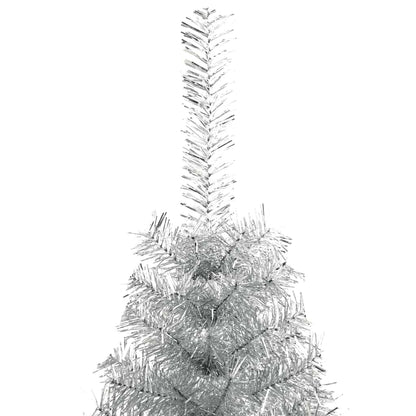 vidaXL Christmas Tree | Silver | PET | Large | Christmas Tree | Cone-shaped - 210 cm