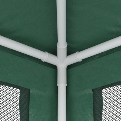 vidaXL Party Tent with 6 Mesh Sidewalls Green 3x6 m HDPE