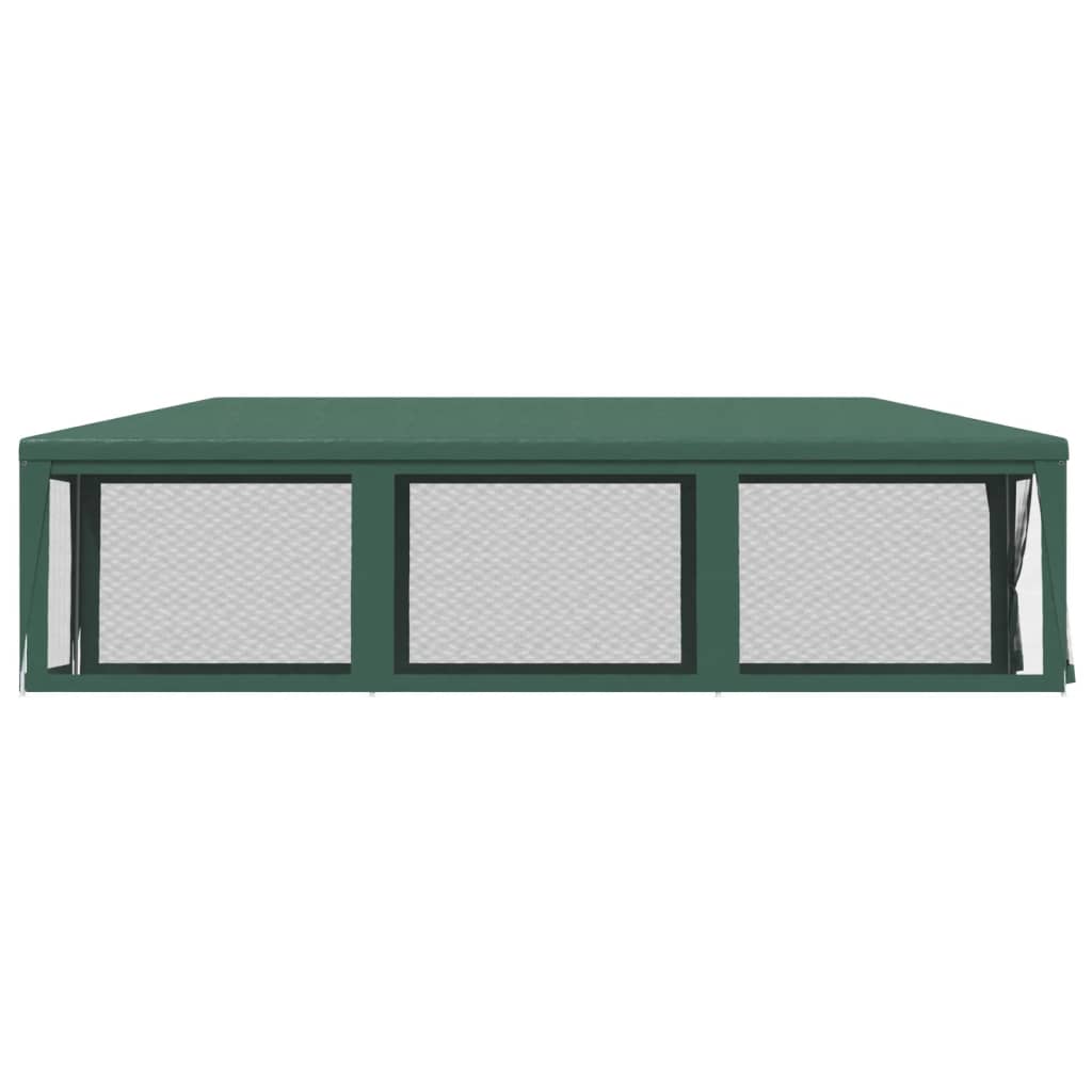 vidaXL Party Tent with 8 Mesh Sidewalls Green 3x9 m HDPE