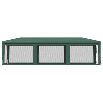 vidaXL Party Tent with 8 Mesh Sidewalls Green 3x9 m HDPE
