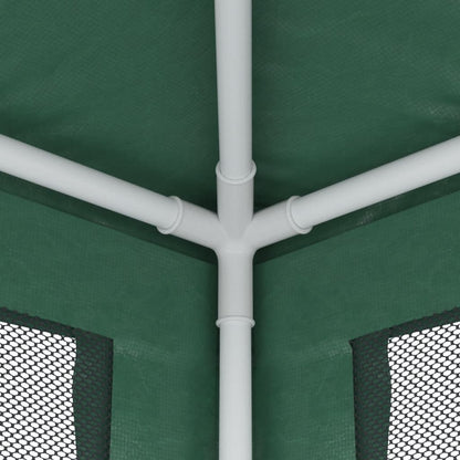 vidaXL Party Tent with 8 Mesh Sidewalls Green 3x9 m HDPE