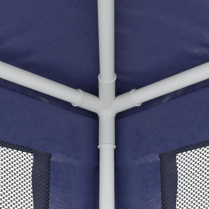 vidaXL Party Tent with 10 Mesh Sidewalls Blue 3x12 m HDPE