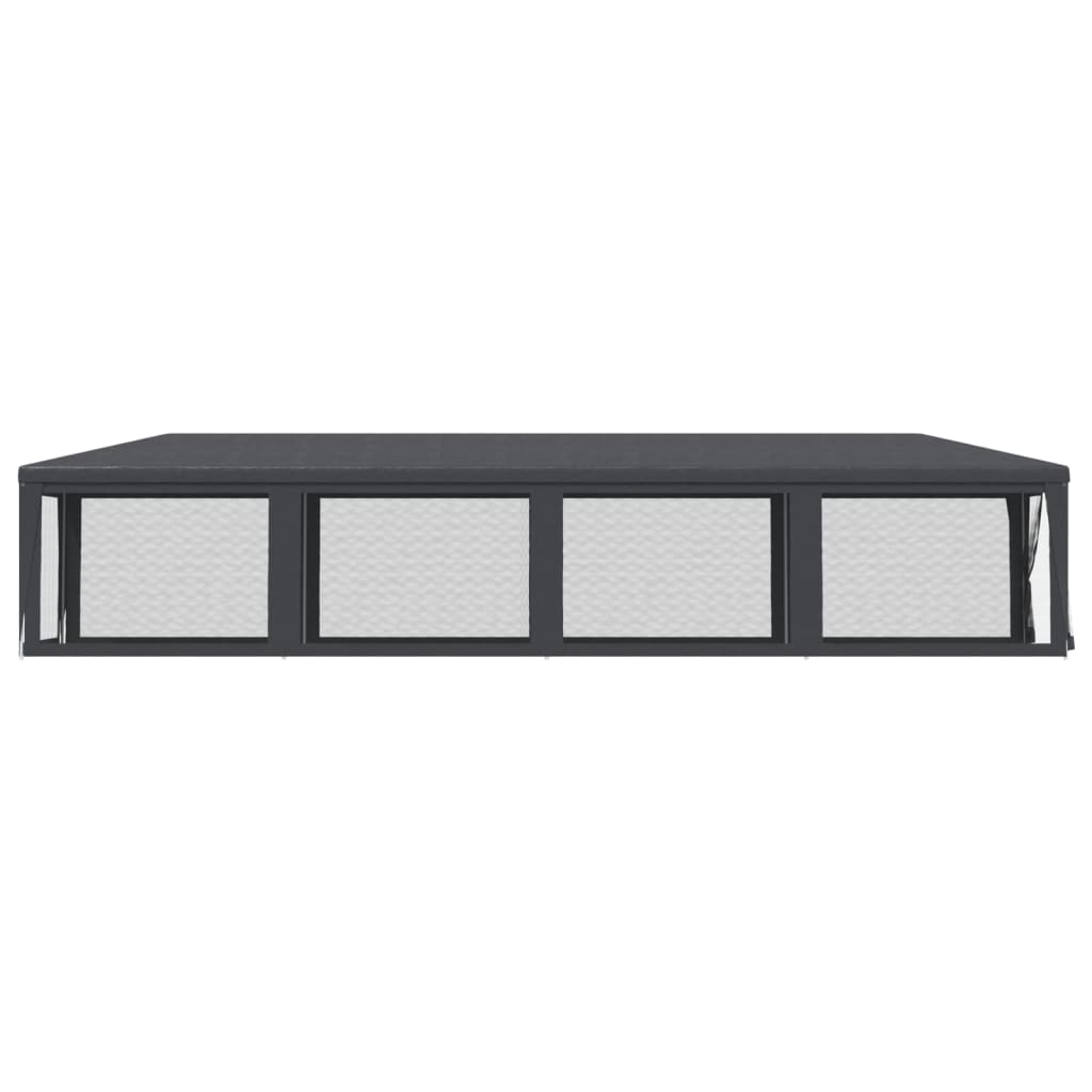vidaXL Party Tent with 10 Mesh Sidewalls Anthracite 3x12 m HDPE