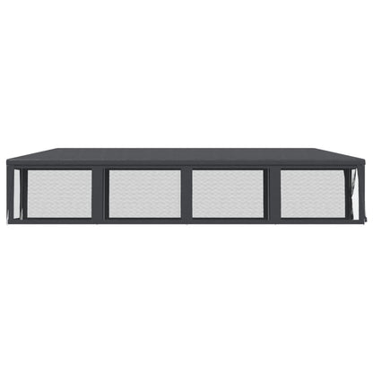 vidaXL Party Tent with 10 Mesh Sidewalls Anthracite 3x12 m HDPE