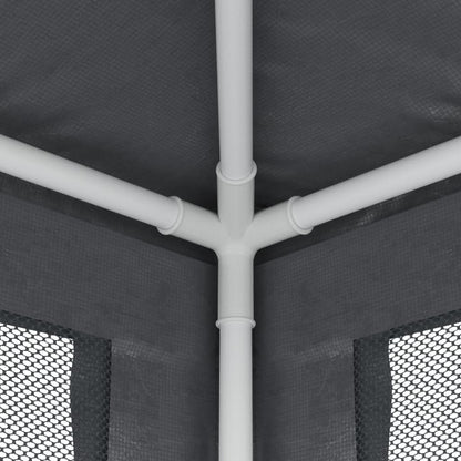 vidaXL Party Tent with 6 Mesh Sidewalls Anthracite 6x4 m HDPE - 4 x 6 m