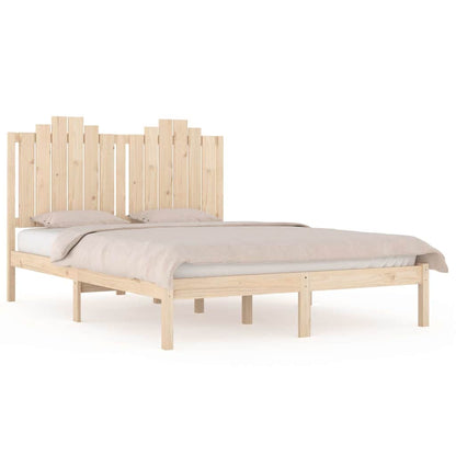 vidaXL Bed Frame without Mattress Solid Wood Double - Brown - 195.5 x 140.5 x 110 cm