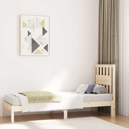 vidaXL Bed Frame without Mattress Solid Wood Small Single - Brown - 195.5 x 80.5 x 31 cm