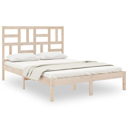 vidaXL Bed Frame without Mattress Solid Wood 160x200 cm - Brown - 205.5 x 166 x 104 cm