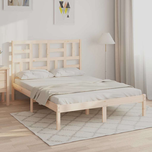 vidaXL Bed Frame without Mattress Solid Wood 160x200 cm - Brown - 205.5 x 166 x 104 cm