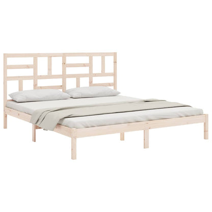 vidaXL Bed Frame without Mattress Solid Wood 180x200 cm - Brown - 205.5 x 186 x 104 cm
