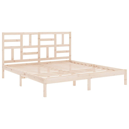 vidaXL Bed Frame without Mattress Solid Wood 180x200 cm - Brown - 205.5 x 186 x 104 cm