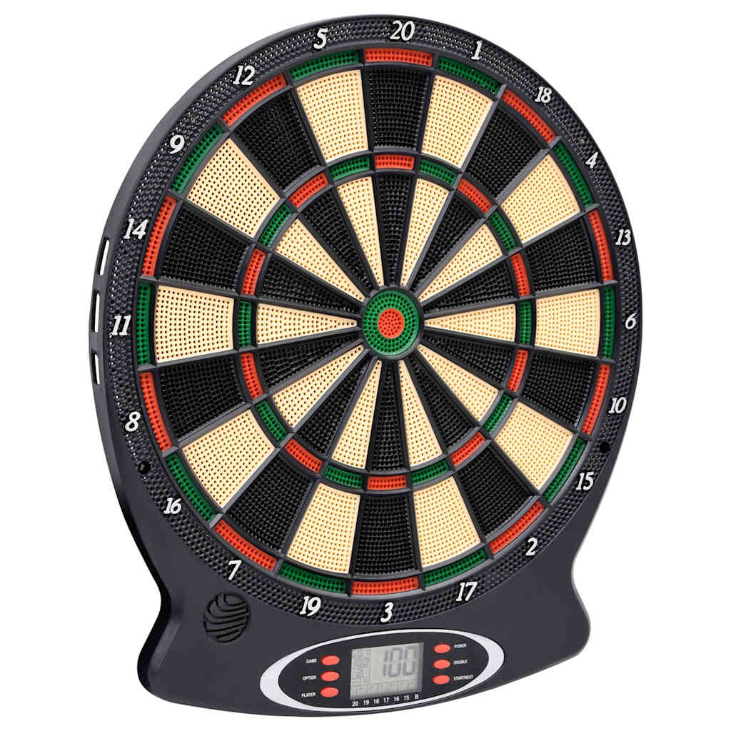 vidaXL Electric Dartboard with Darts Black Polypropylene - 63865
