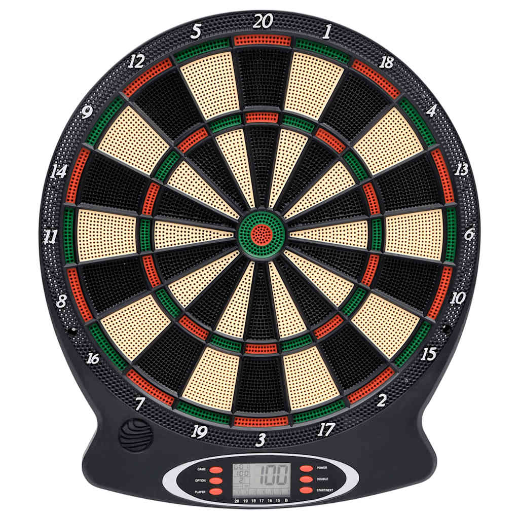 vidaXL Electric Dartboard with Darts Black Polypropylene - 63865