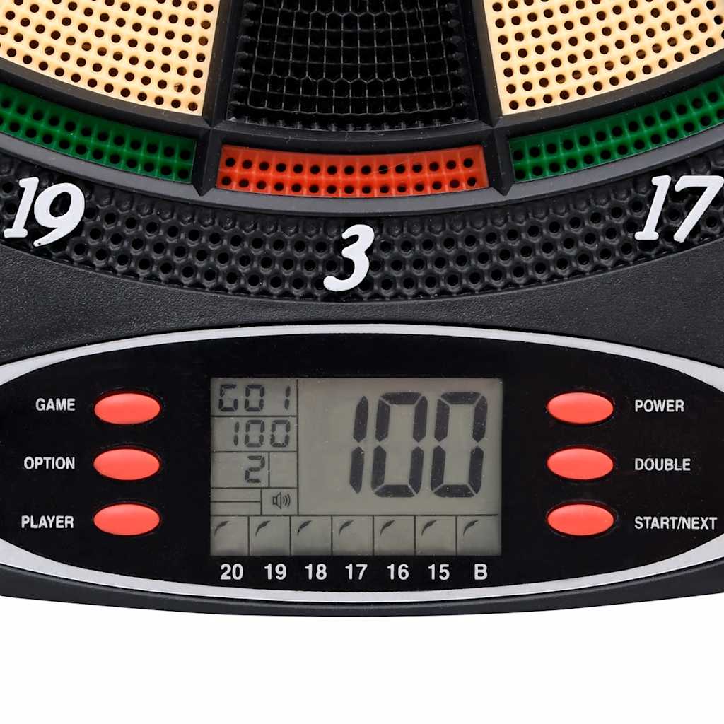 vidaXL Electric Dartboard with Darts Black Polypropylene - 63865