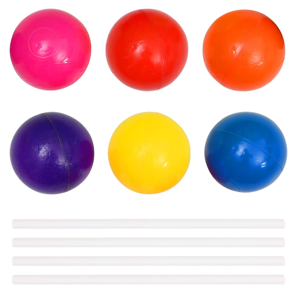 vidaXL Ball Pool with 300 Balls for Kids 75x75x32 cm - multicolour