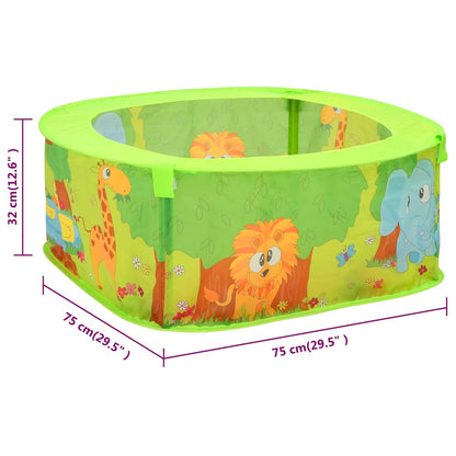 vidaXL Ball Pool with 300 Balls for Kids 75x75x32 cm - multicolour 2