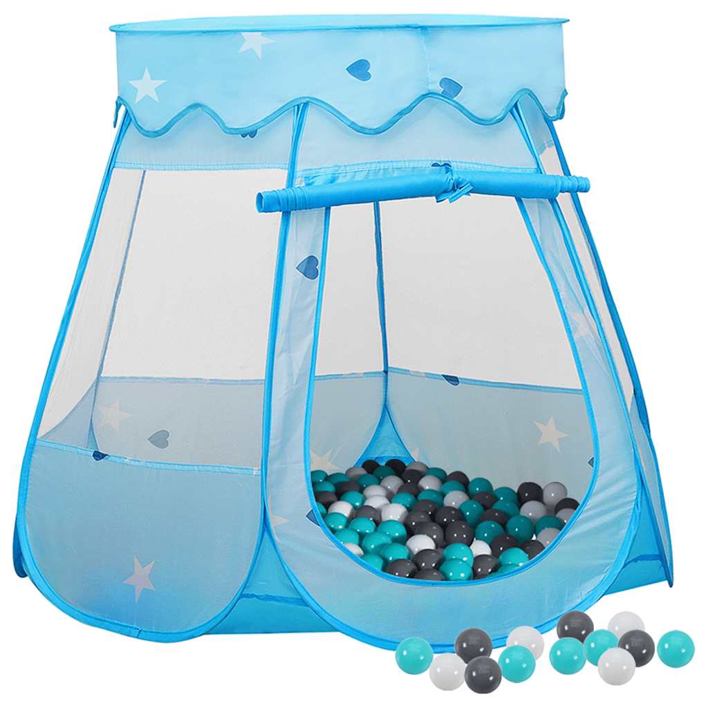 vidaXL Children Play Tent with 250 Balls Blue 102x102x82 cm - 32278