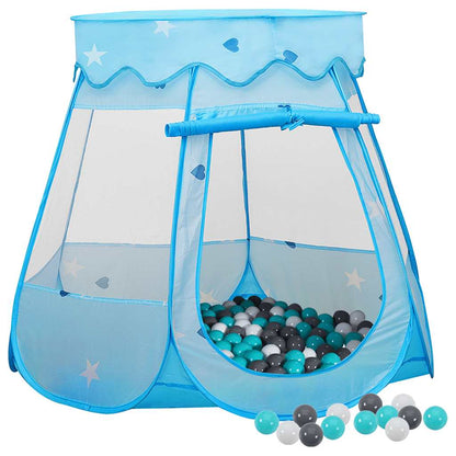 vidaXL Children Play Tent with 250 Balls Blue 102x102x82 cm - 32278