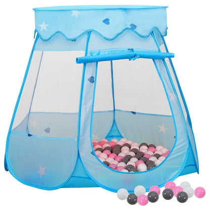vidaXL Children Play Tent with 250 Balls Blue 102x102x82 cm - 32279