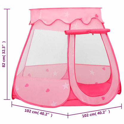 vidaXL Children Play Tent with 250 Balls Pink 102x102x82 cm - 32284
