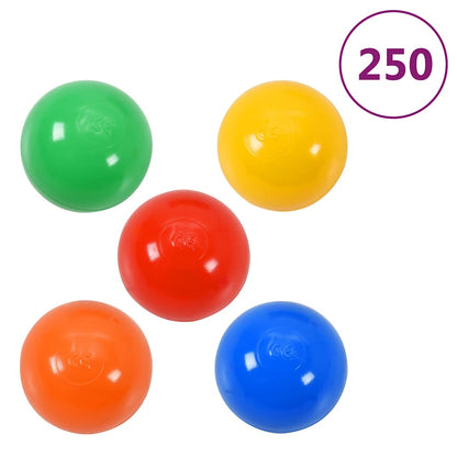 vidaXL Children Play Tent with 250 Balls Multicolour 255x80x100 cm
