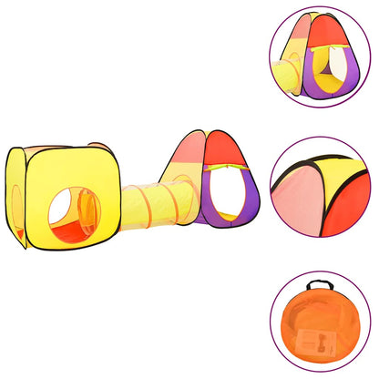 vidaXL Children Play Tent with 250 Balls Multicolour 255x80x100 cm - 32294